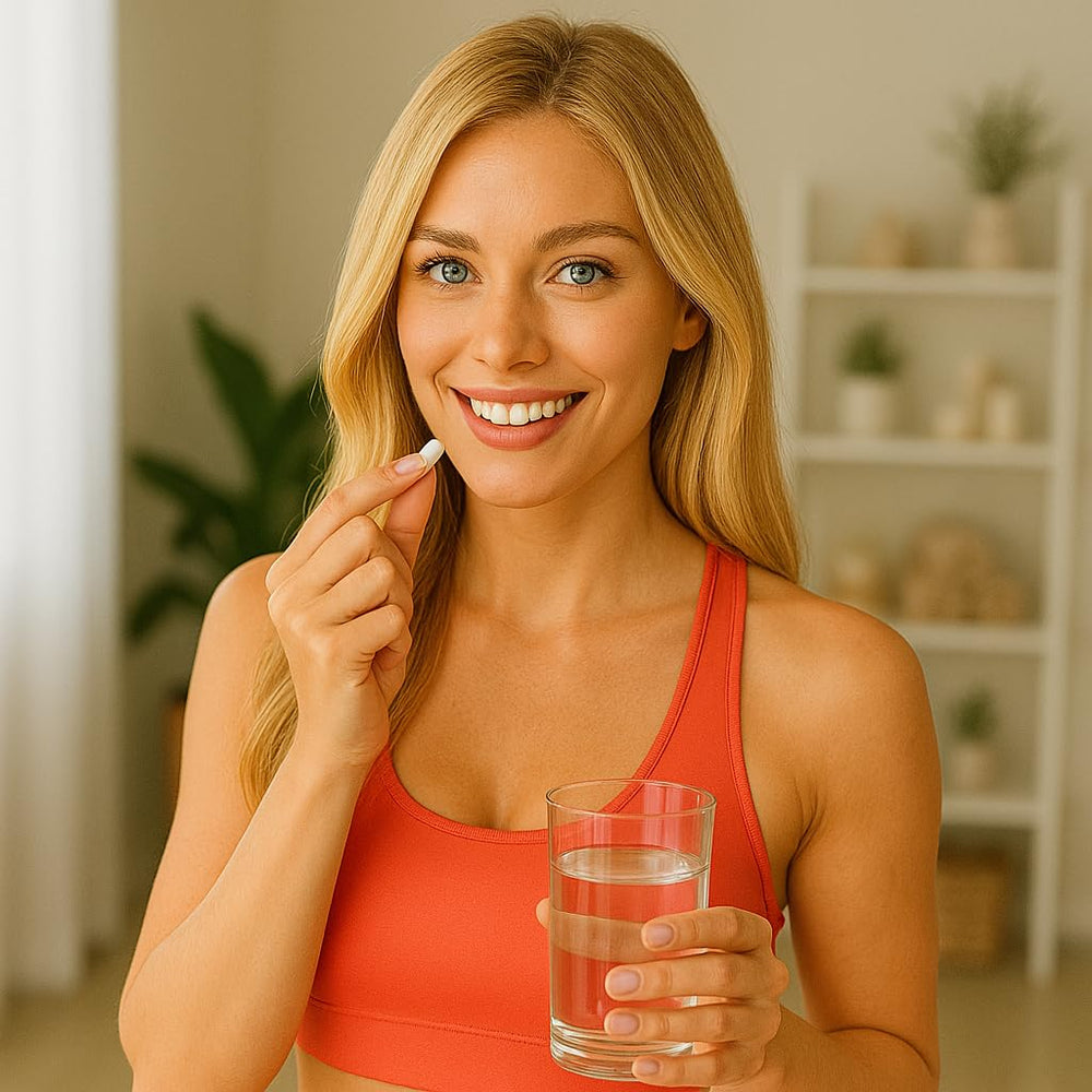 envitamin bote sostenido en mano para mostrar uso cotidiano, conveniencia
