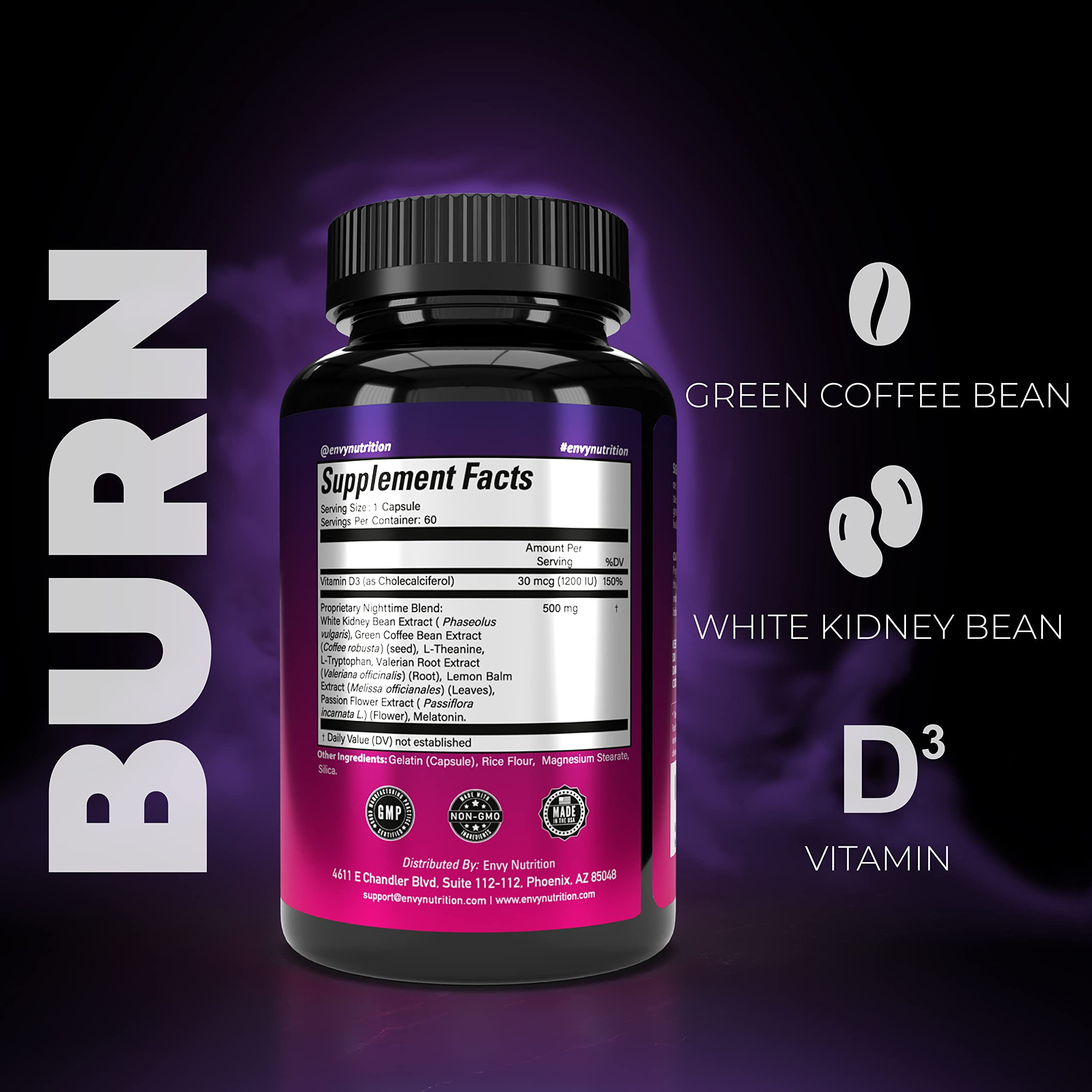 Cápsula de Envy Nutrition en mano para comparar tamaño y dosis práctica