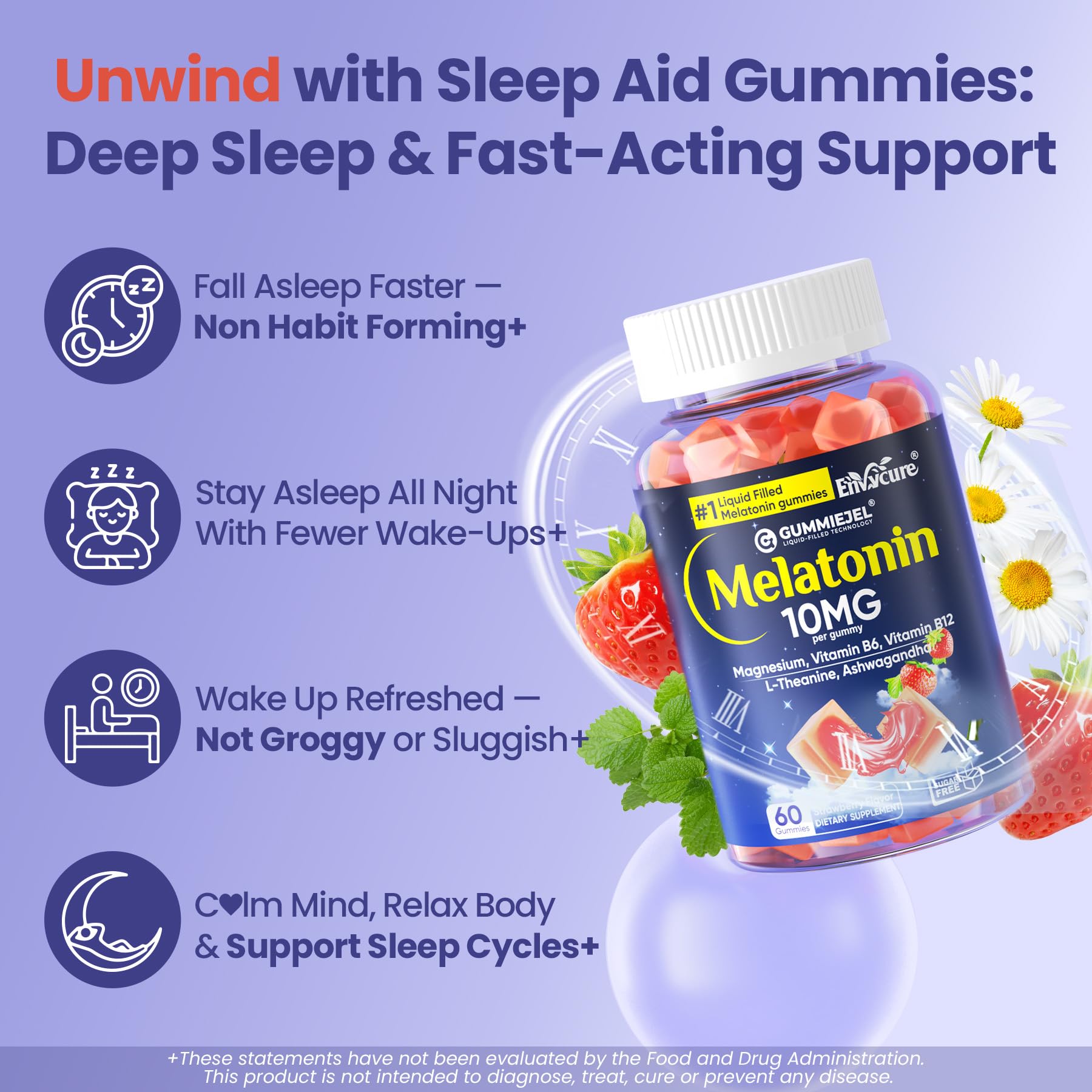 EnvyCure gominola en mano lista para tomar, facilita la ingesta nocturna