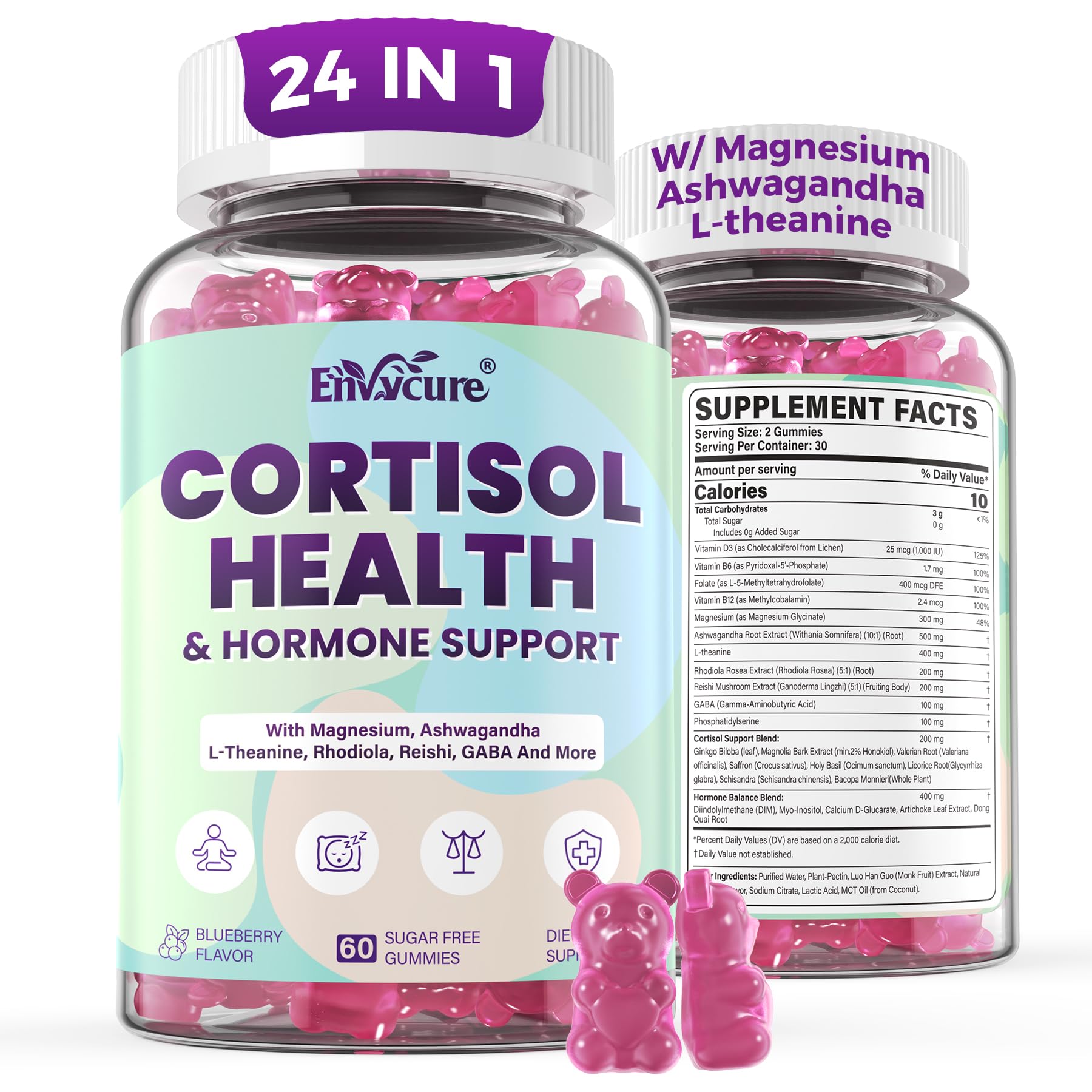 EnvyCure frente del envase mostrando vitaminas y sin azúcar