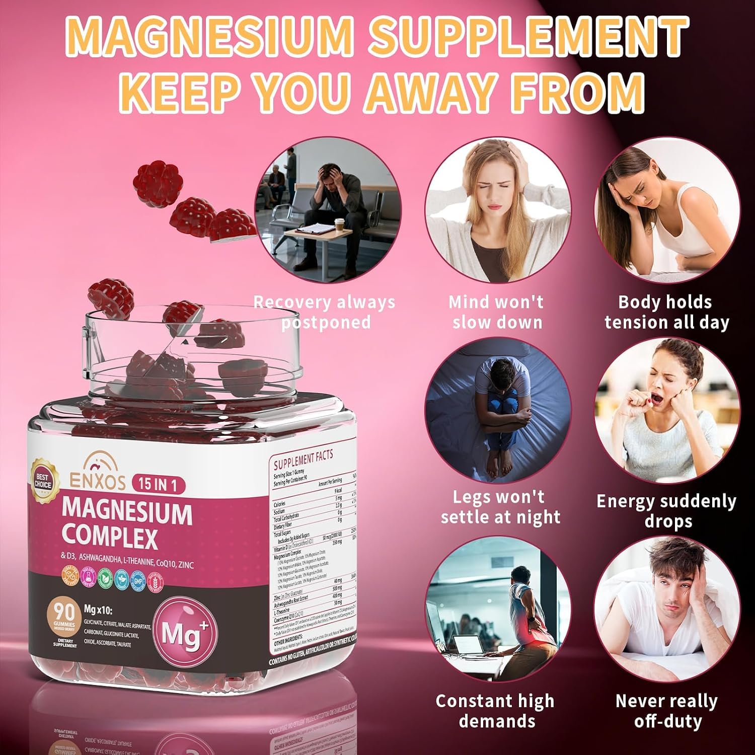ENXOS detalle de la etiqueta nutricional mostrando ingredientes clave