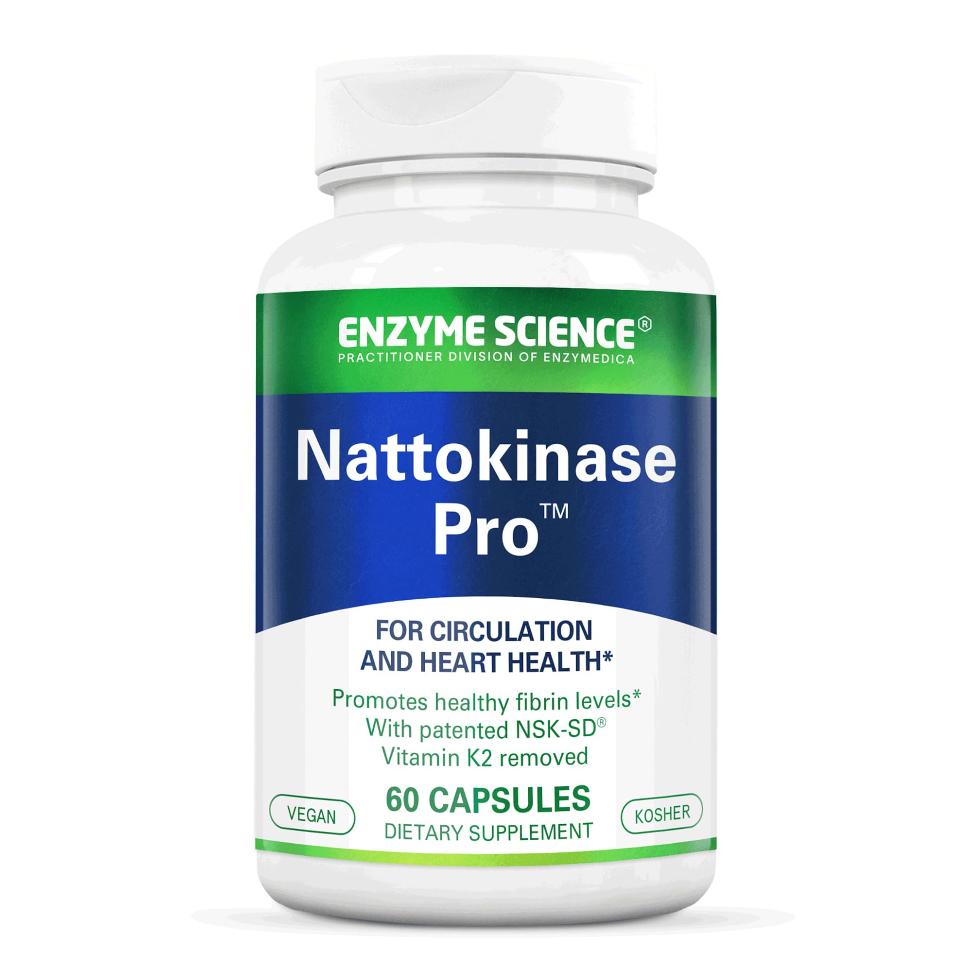 Enzyme Science frasco frontal mostrando 60 cápsulas y etiqueta clara