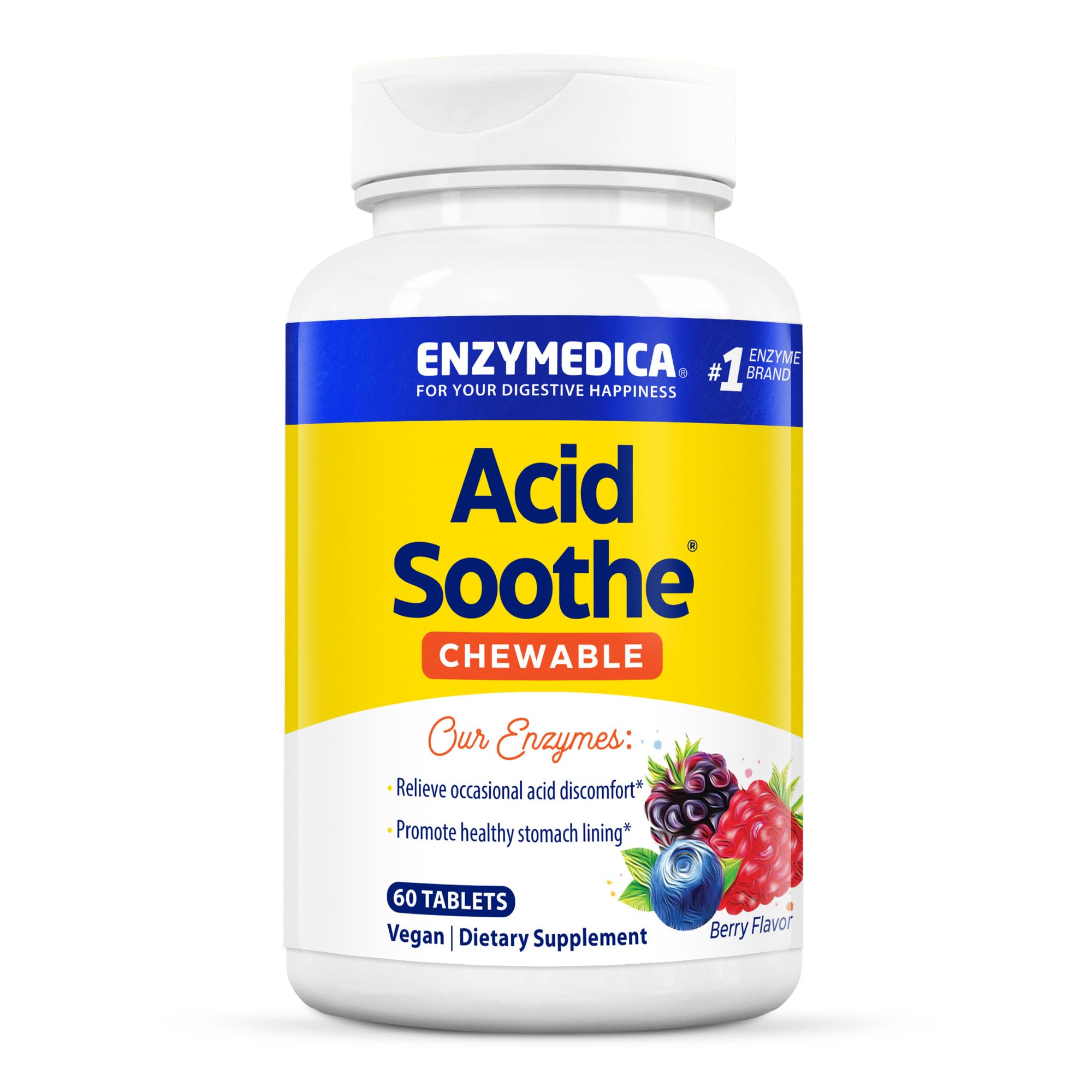 Enzymedica envase frontal mostrando nombre y beneficio digestivo