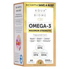 Enzymedica Aqua Biome frente del empaque mostrando el producto y beneficio de concentración