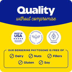 Enzymedica etiqueta de ingredientes de Berberine Phytosome señalando ausencia de rellenos artificiales