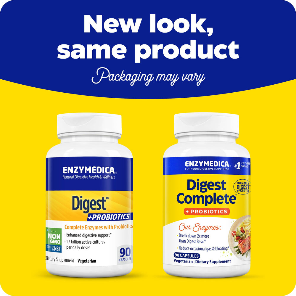 Enzymedica Digest Complete frasco, cápsulas potentes para apoyo digestivo diario