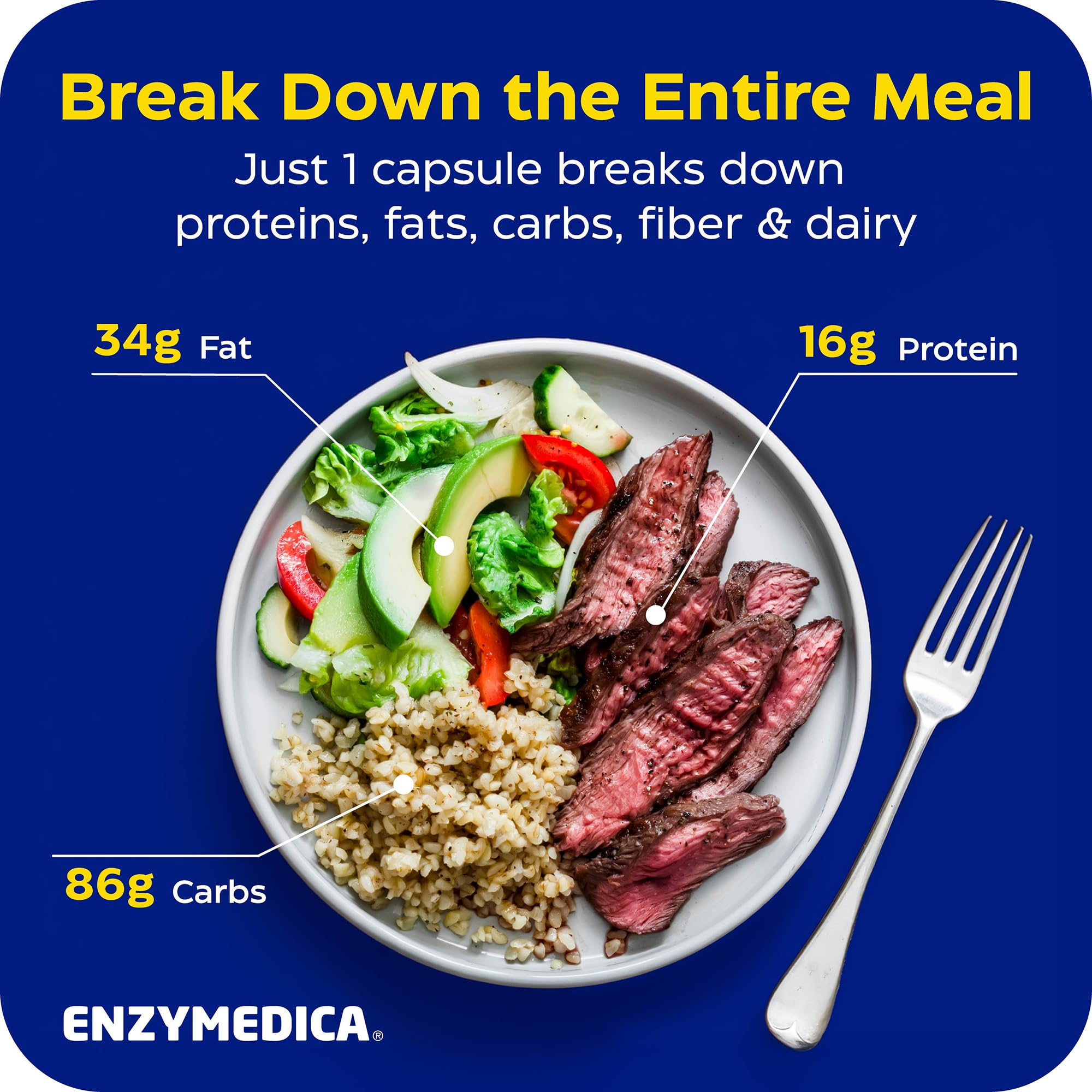 Enzymedica Digest Gold comparada con una moneda para ver escala y portabilidad