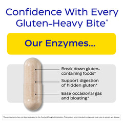 Enzymedica GlutenEase, cápsulas para descomponer gluten y caseína en la ingesta.