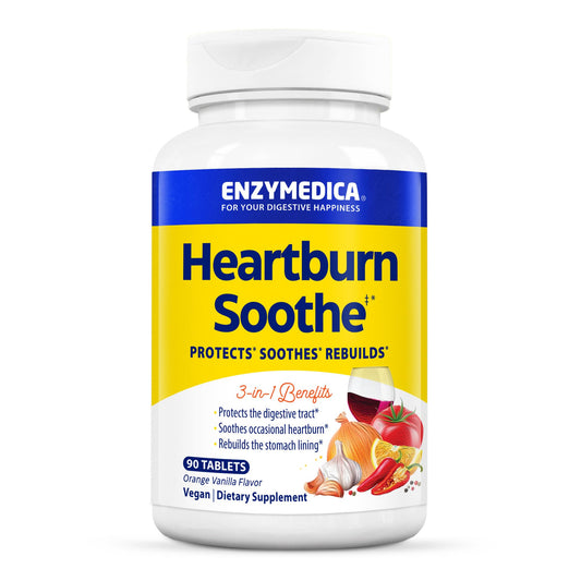 Enzymedica Heartburn Soothe tabletas-naranja-vainilla alivio rápido de la acidez