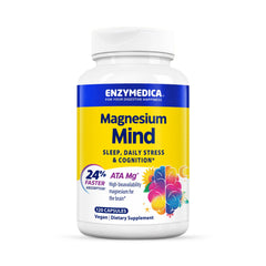 Enzymedica Magnesium Mind, bote de cápsulas, puede apoyar el sueño y la concentración