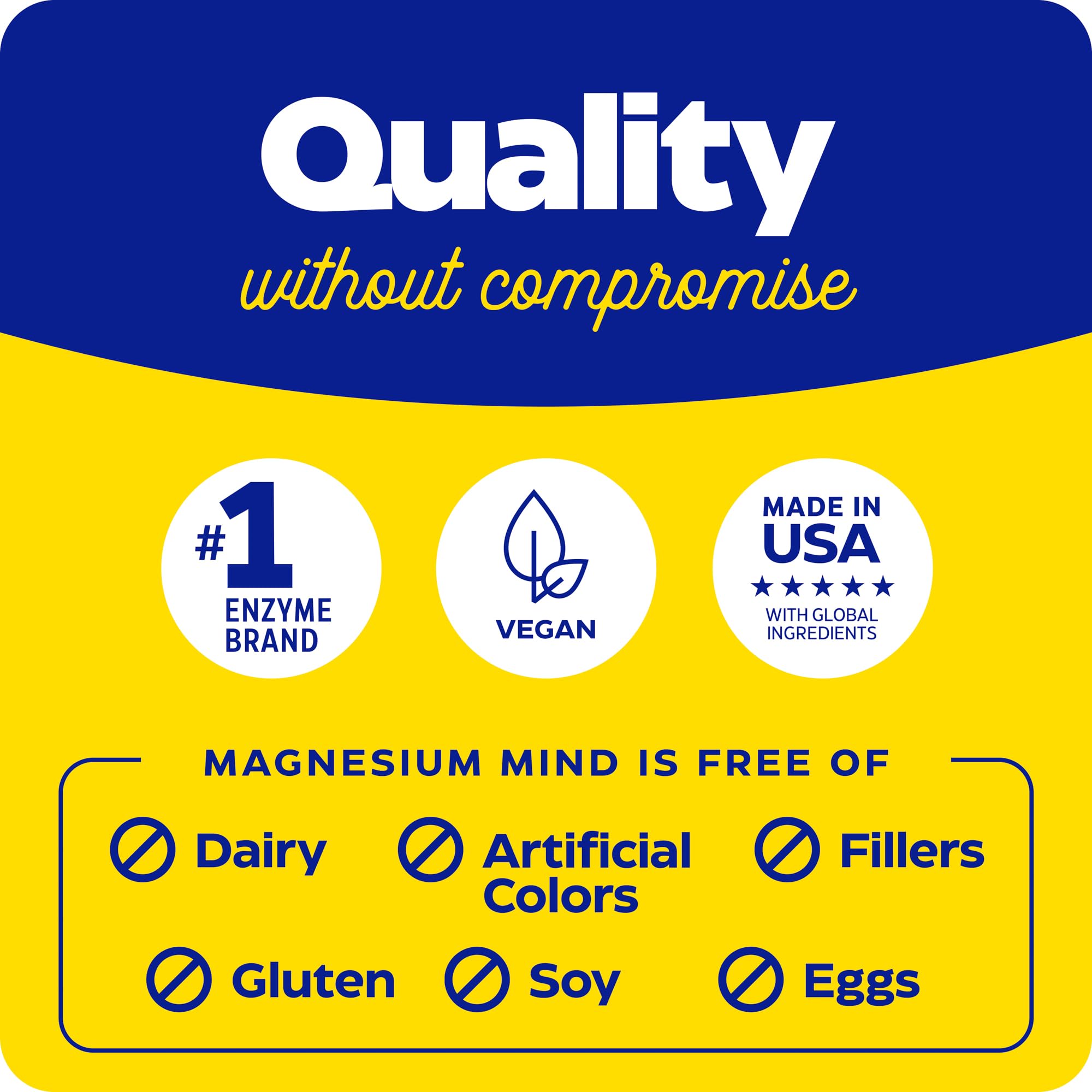 Enzymedica Magnesium Mind, libre de gluten leche caseina y soja para mayor tranquilidad