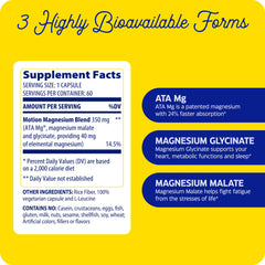 Enzymedica Magnesium Motion junto a alimentos saludables, muestra compatibilidad dietética