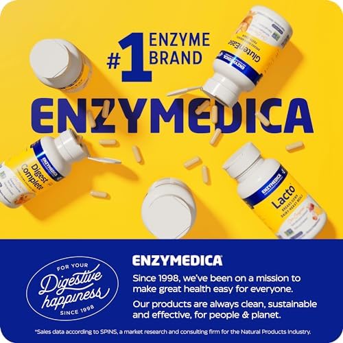 botella Enzymedica Natto-K en encuadre de cocina saludable y ordenada