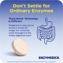 Enzymedica Papaya Gold caja abierta mostrando presentación y cantidad de tabletas