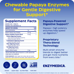 Enzymedica detalle de textura de tabletas masticables para comodidad