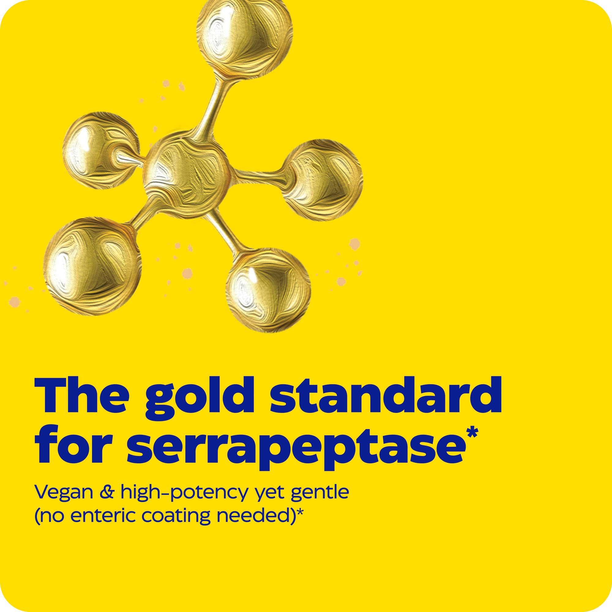 Enzymedica SerraGold sello vegano visible, beneficio para dietas