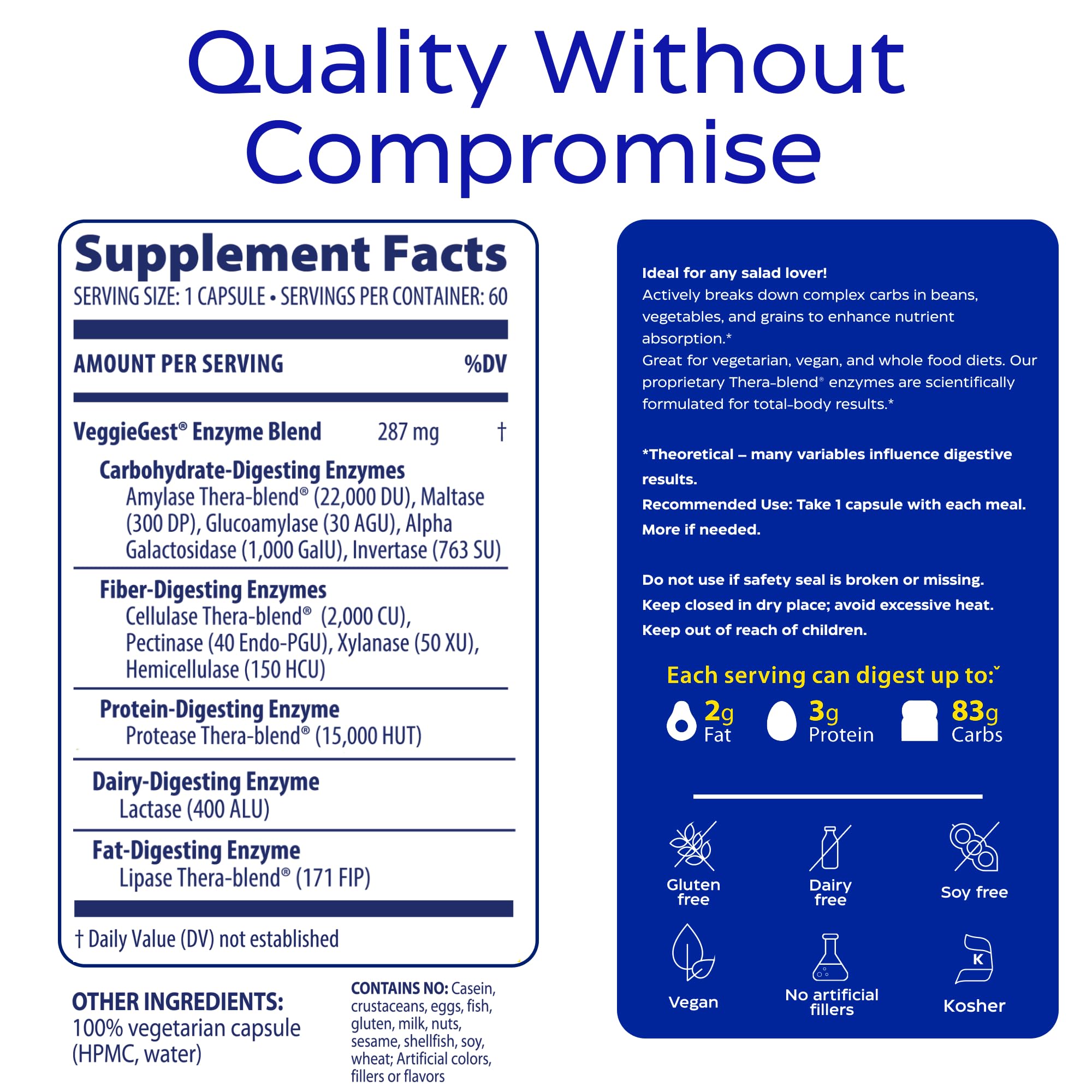 Platos vegetales y legumbres con VeggieGest para mayor comodidad