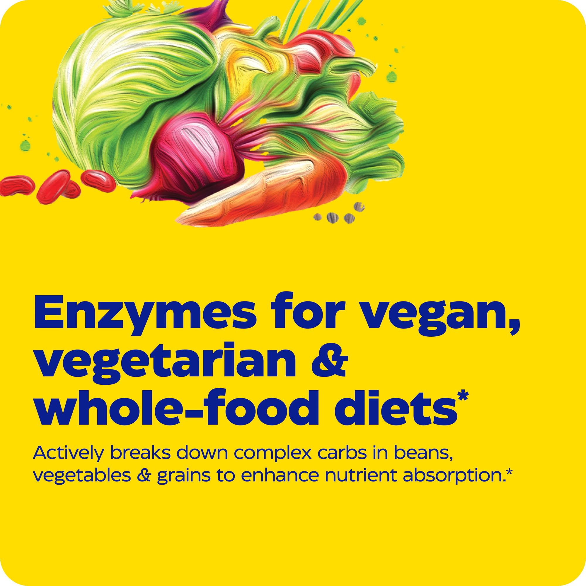Enzymedica VeggieGest tamaño comparado con moneda para referencia de dosis