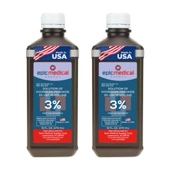 Epic Medical Supply botella frontal y etiqueta clara que transmite confianza