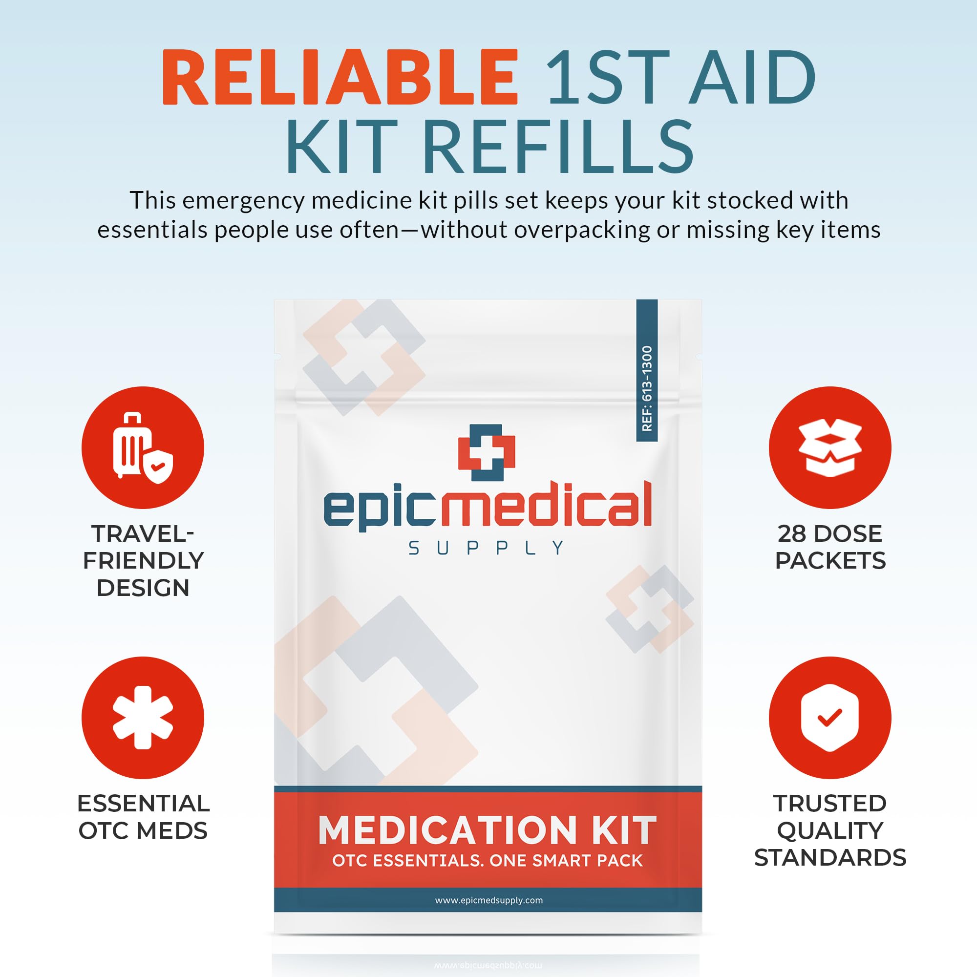 Epic Medical Supply comparación de tamaño portátil para viaje