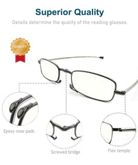 EQTQE gafas en mano mostrando tamaño compacto y facilidad de uso