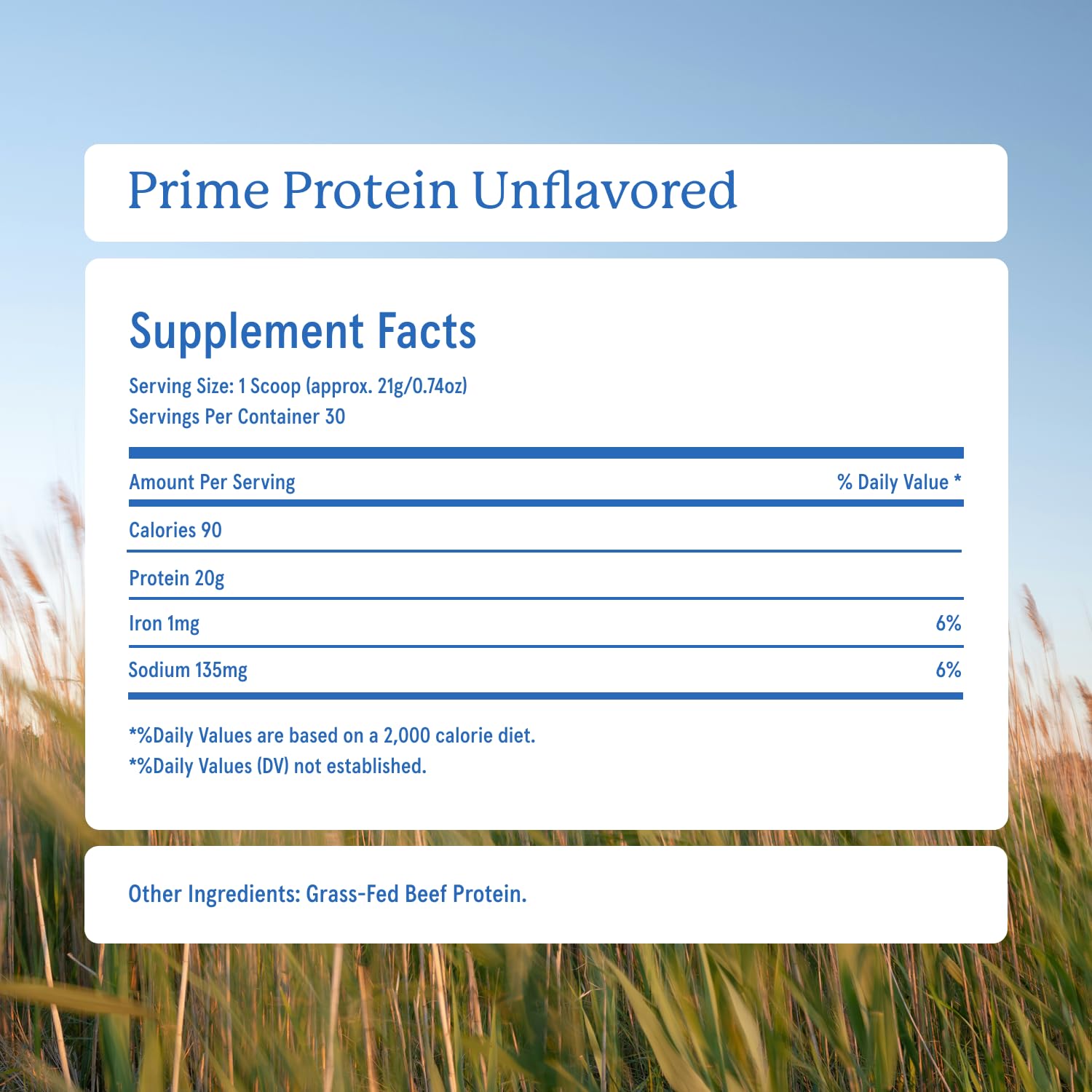 Detalle de la etiqueta Equip Prime con información de ingredientes y sin alérgenos visibles
