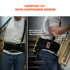Ergodyne ProFlex 1600 tirantes ajustables y desmontables en hombros, beneficio distribución de peso