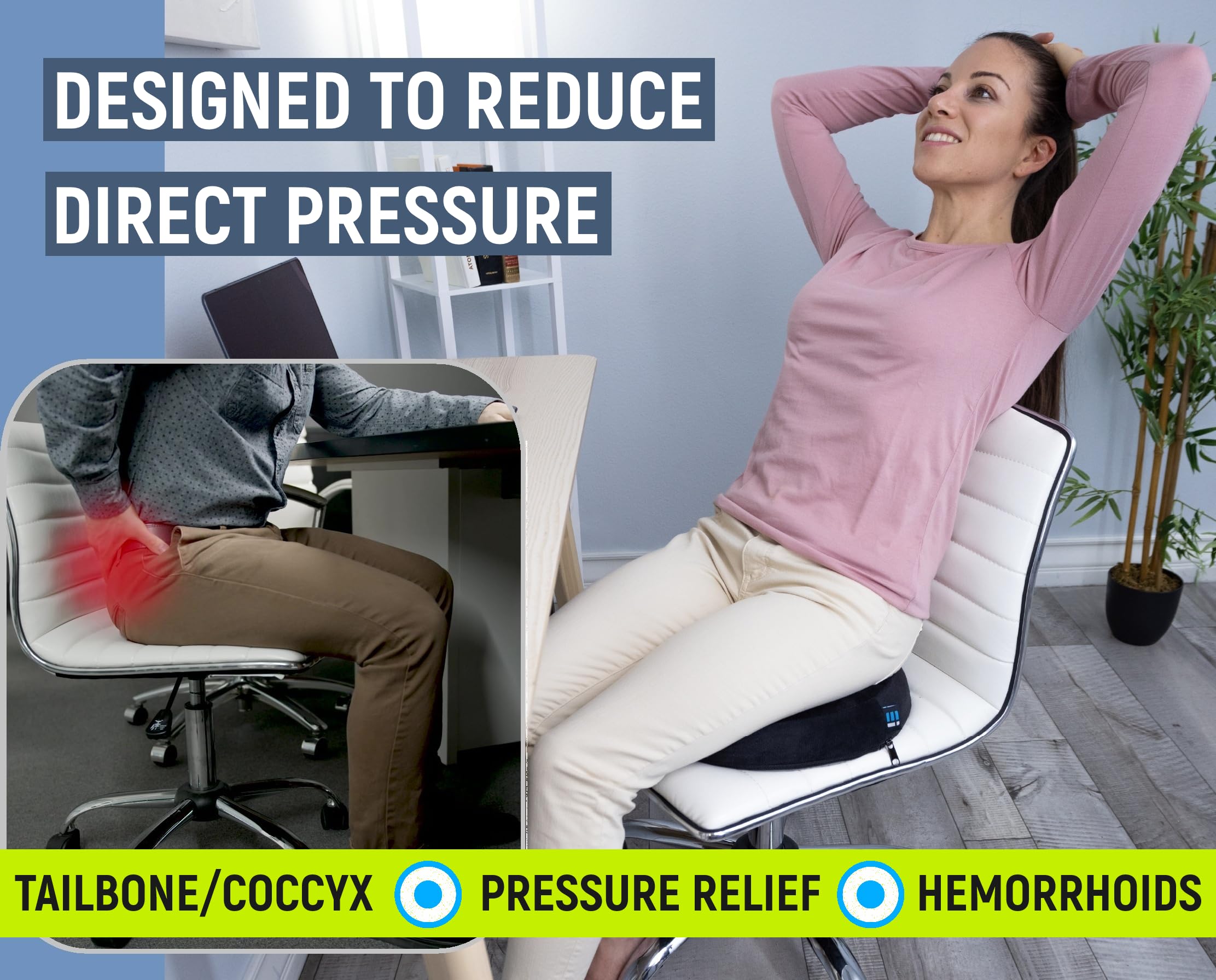 Ergonomic Innovations detalle de textura de espuma que ofrece soporte duradero