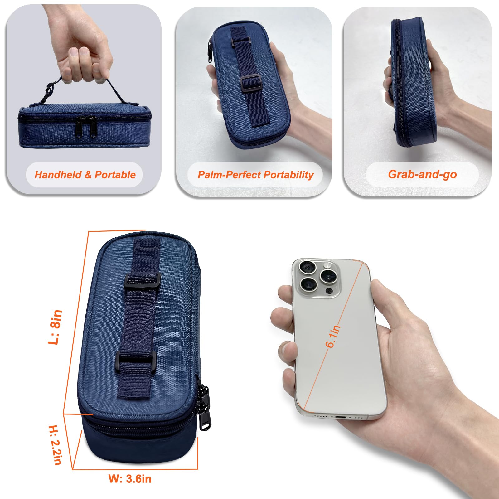 Esaytool detalle de cremallera y tejido 600D, durabilidad y resistencia