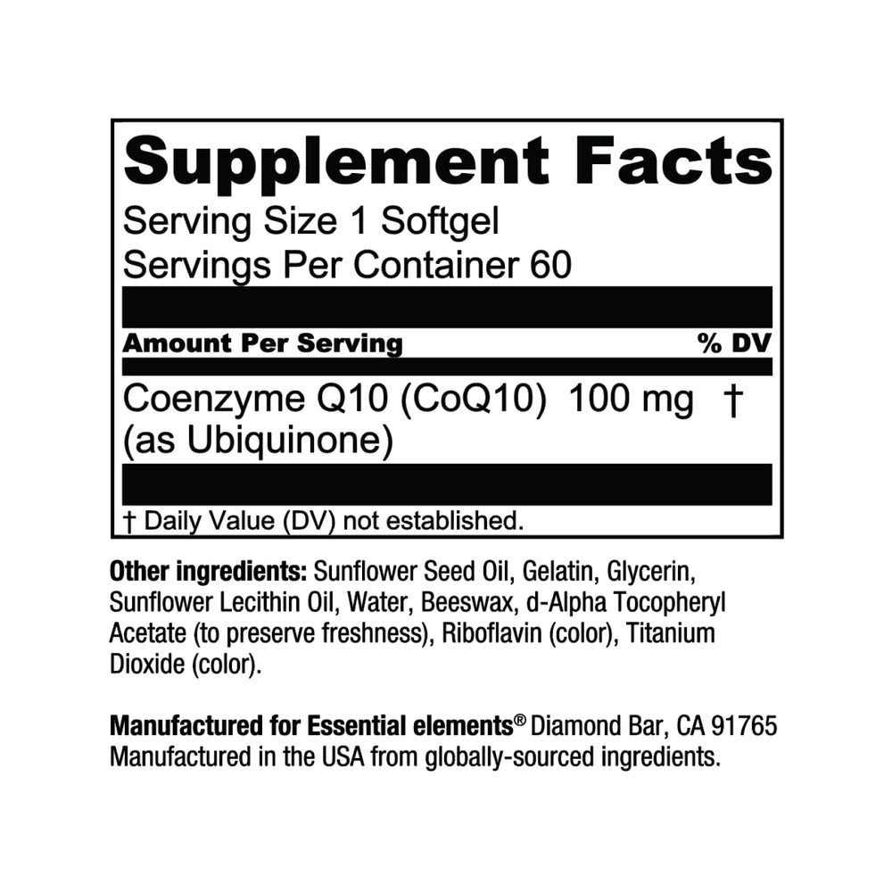 Essential Elements etiqueta nutricional enfocada en pureza y dosificación
