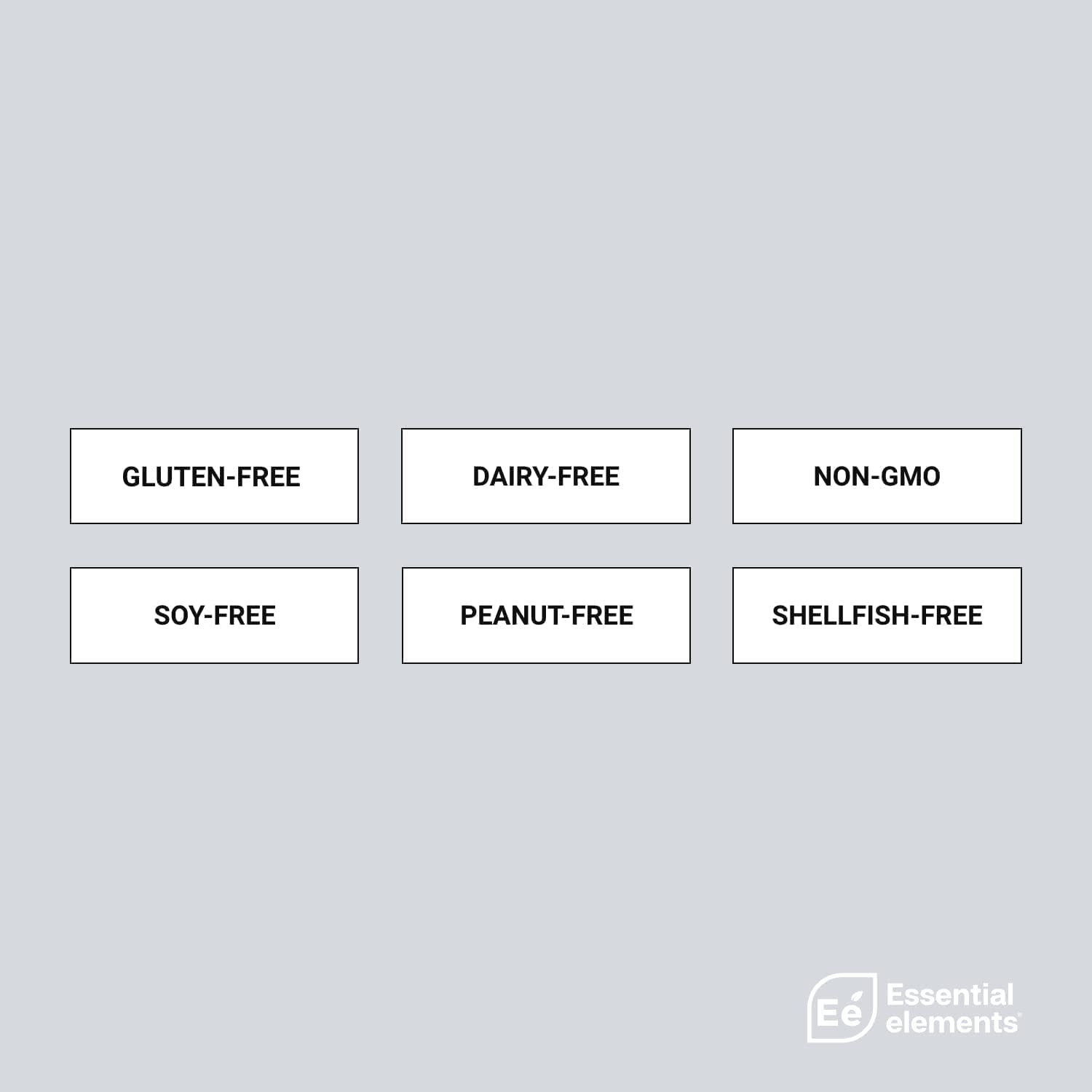 Essential Elements empaque lateral con instrucciones y advertencias