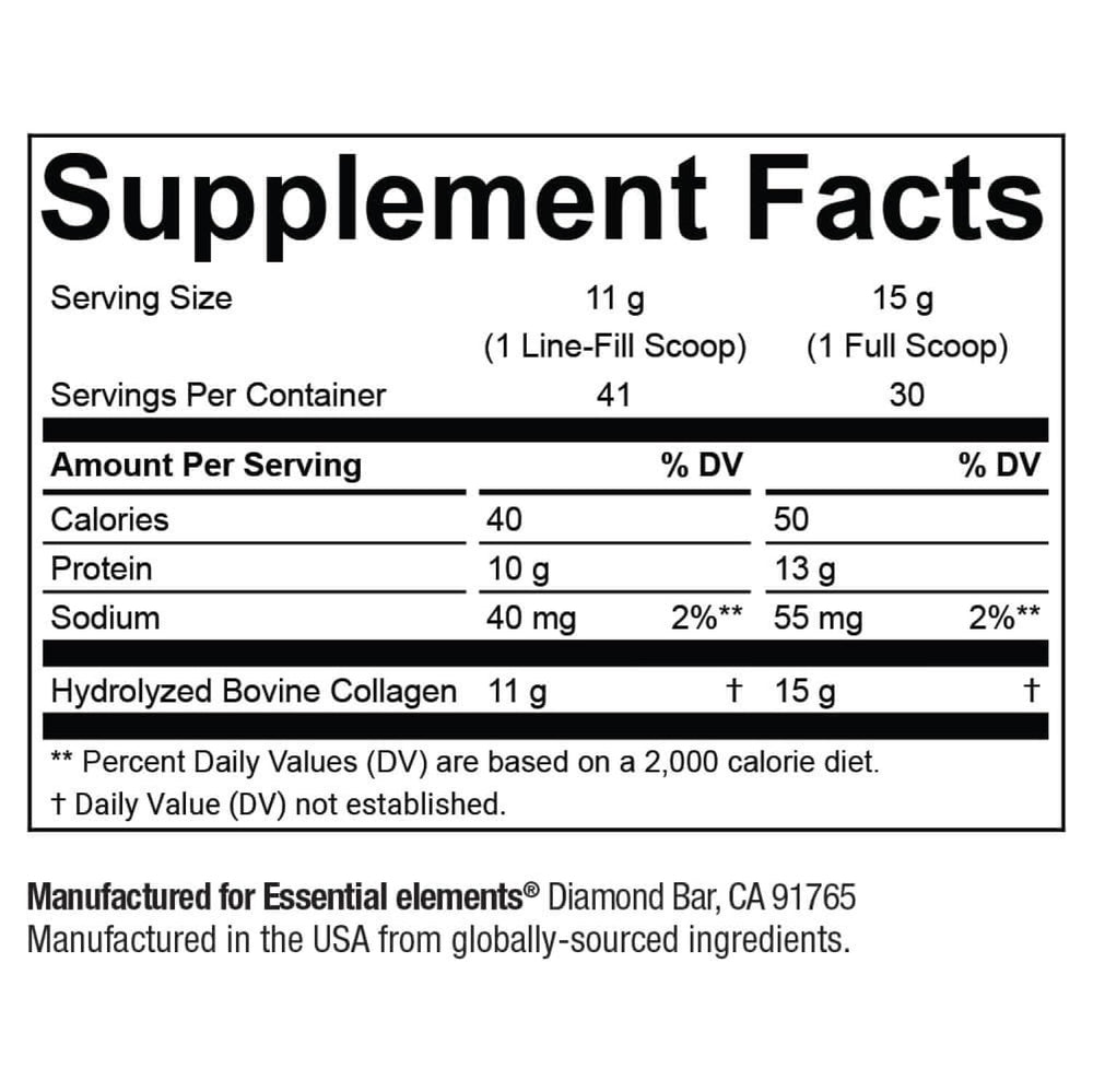 Essential Elements producto en cocina junto a frutas para estilo de vida saludable