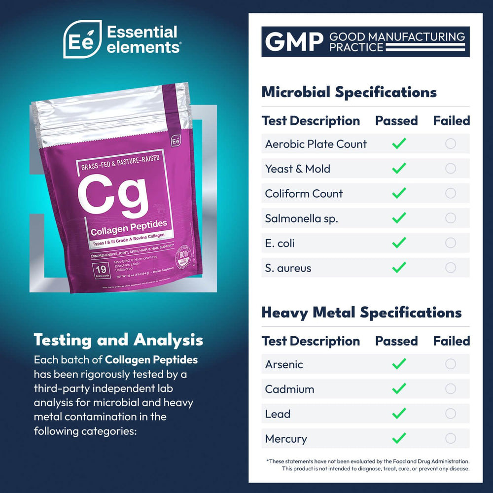 Essential Elements textura del polvo en primer plano para fácil disolución