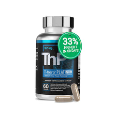 Essential Elements frasco T-Hero Platinum frente, diseño claro y profesional para confianza