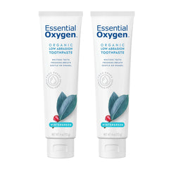 Essential Oxygen tubo frontal Wintergreen mostrando diseño y beneficio de limpieza suave