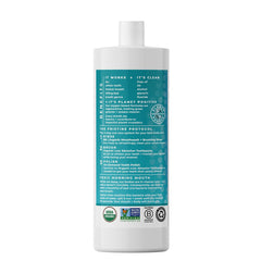 Essential Oxygen textura del enjuague mostrando espuma ligera, beneficio preparación del cepillado