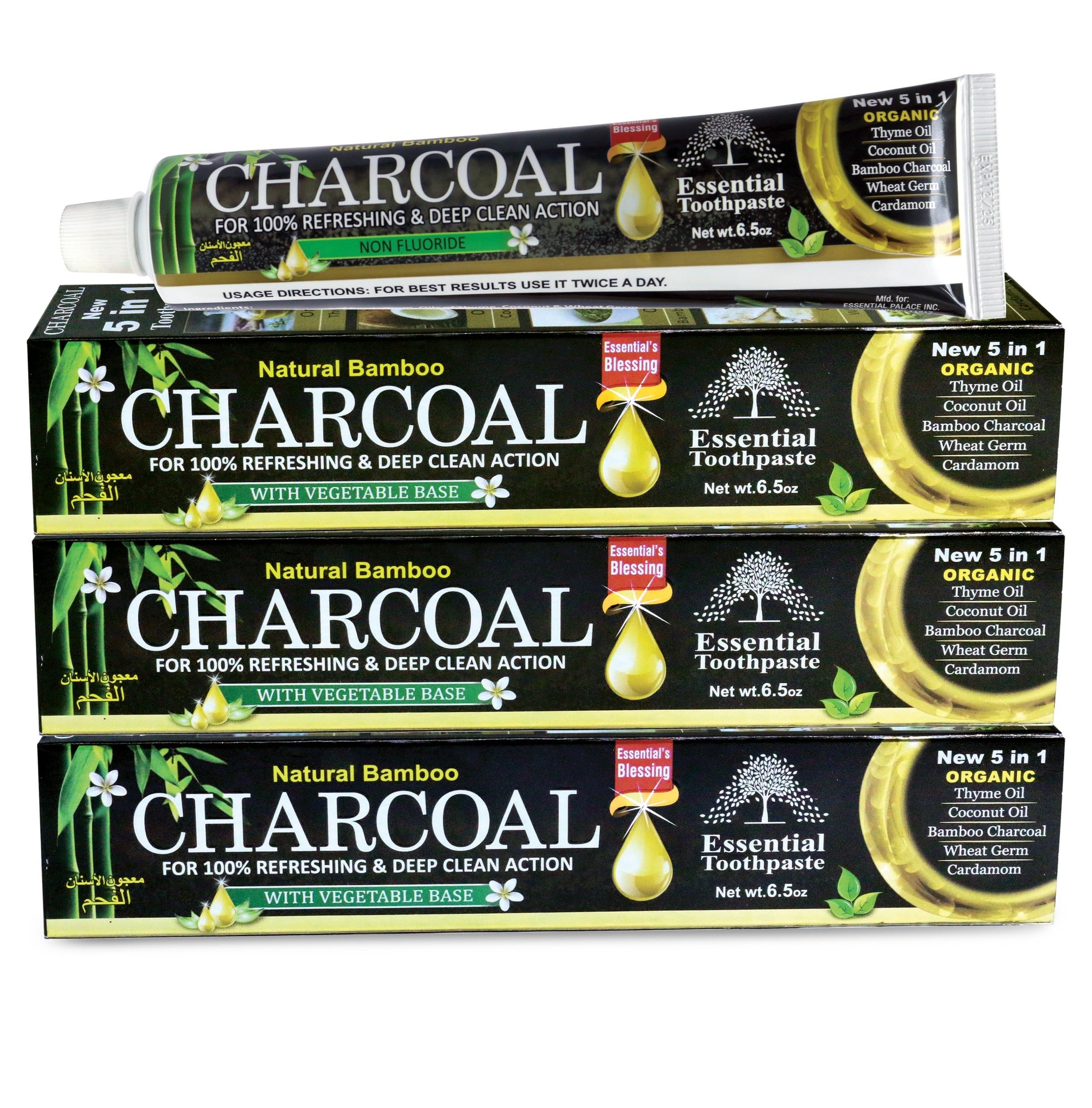 ESSENTIAL TOOTHPASTE frente del empaque mostrando pack de 3 y beneficio de ahorro
