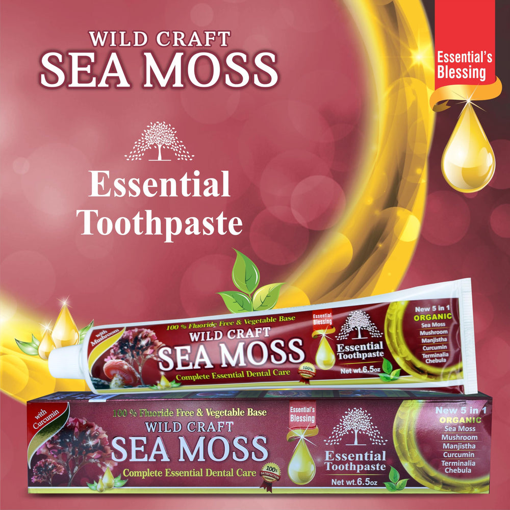 ESSENTIAL TOOTHPASTE comparación de tamaño 6.5 oz para referencia visual