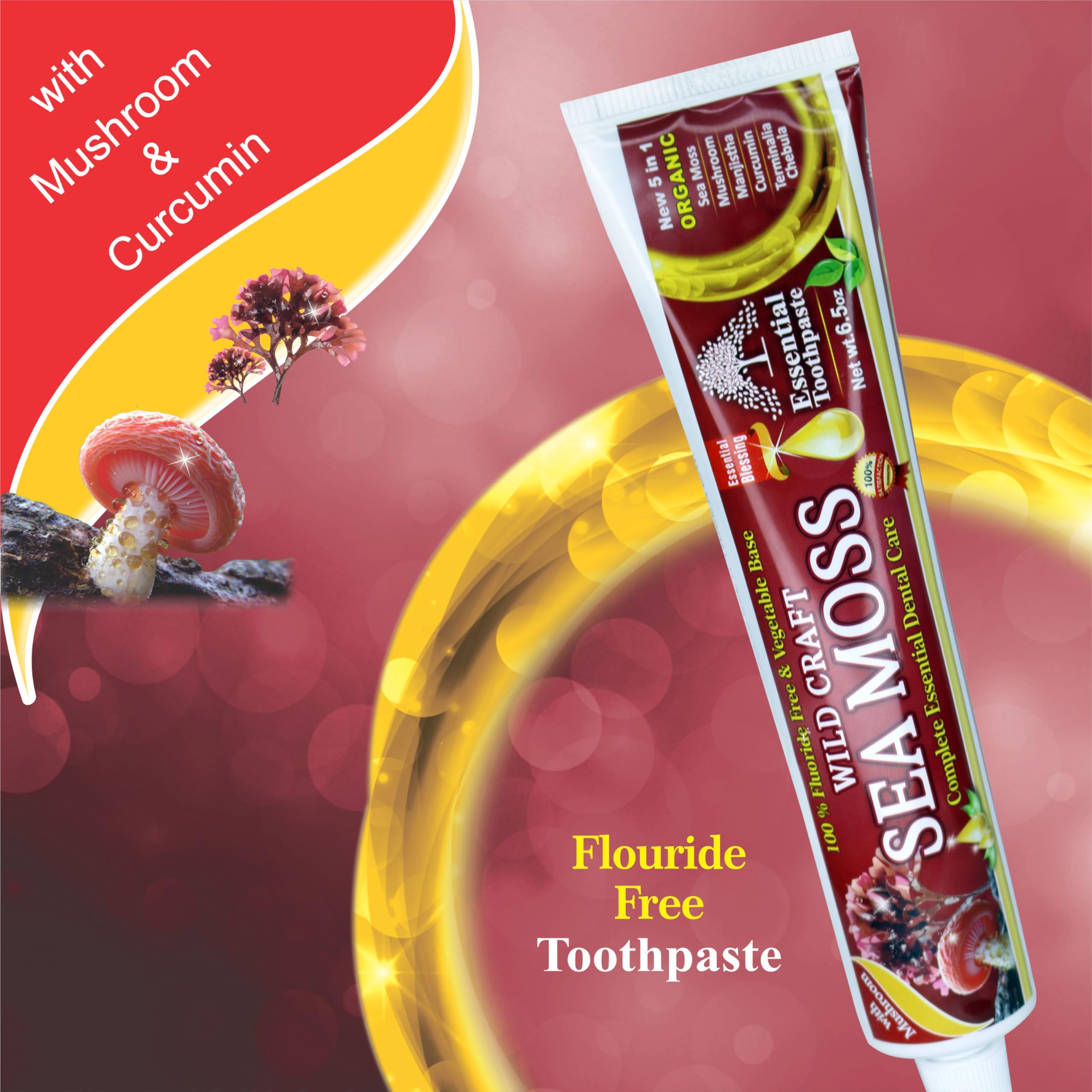 ESSENTIAL TOOTHPASTE textura cremosa del dentífrico resaltando suavidad