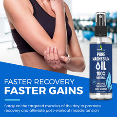 Essentially Based masaje en pierna con spray, mejora sensación de relajación