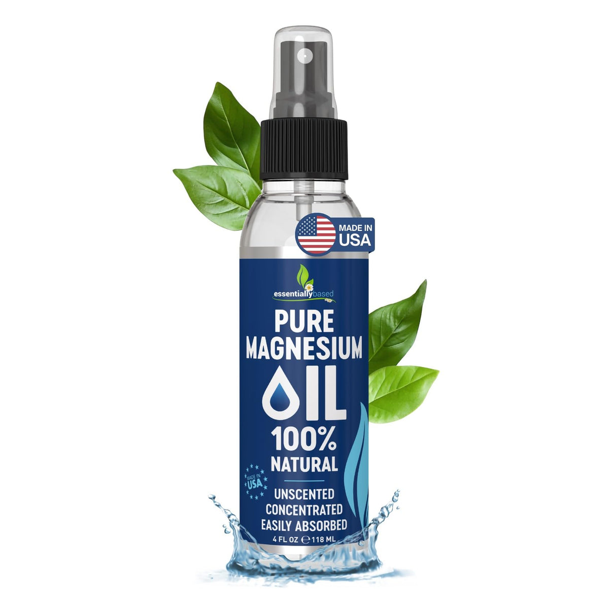 Essentially Based envase frontal 4 oz mostrando claridad y pureza