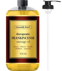 Essentially KateS envase frontal mostrando aceite de incienso y beneficio relajante