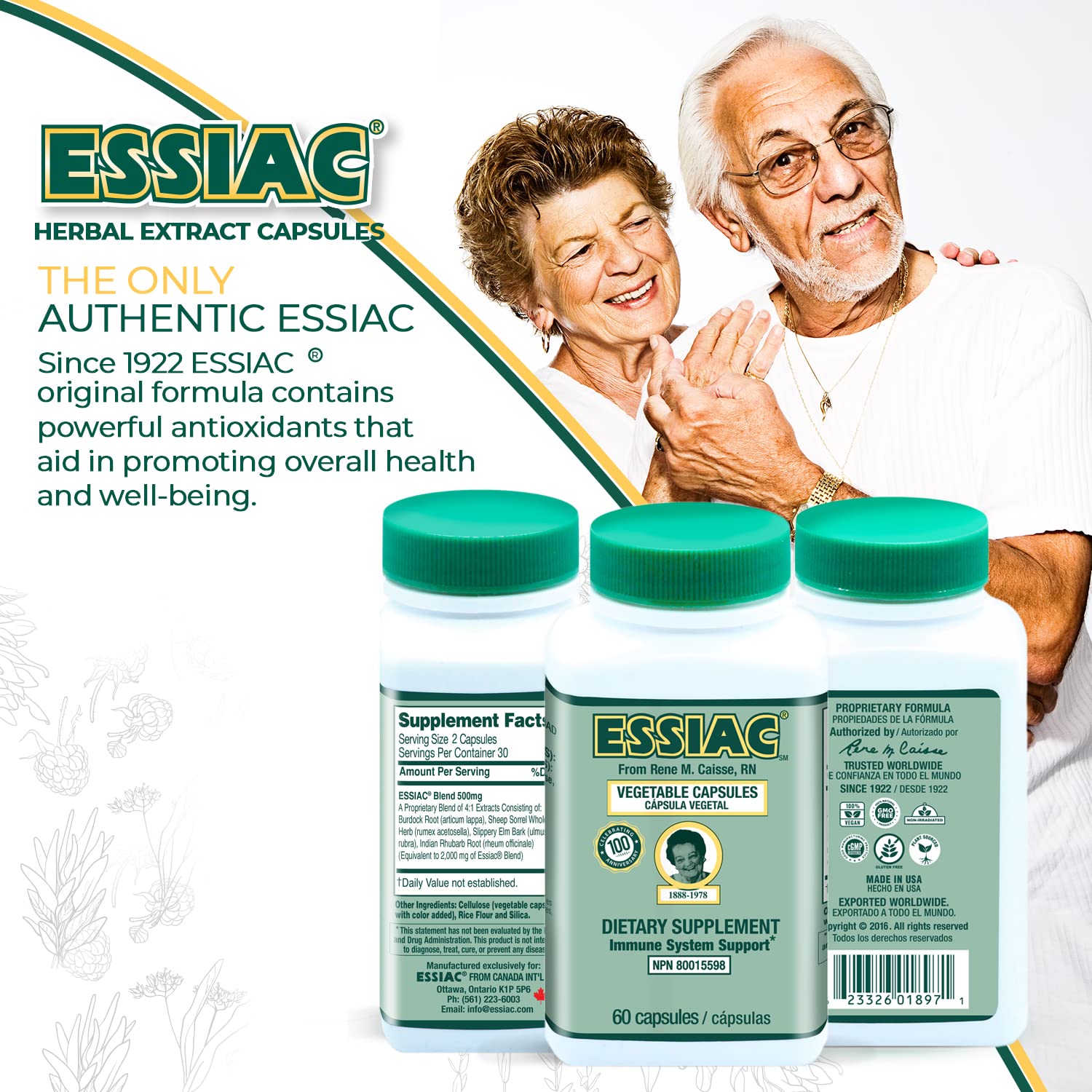 Essiac ingredientes cerca: raíz de bardana y otras hierbas beneficiosas