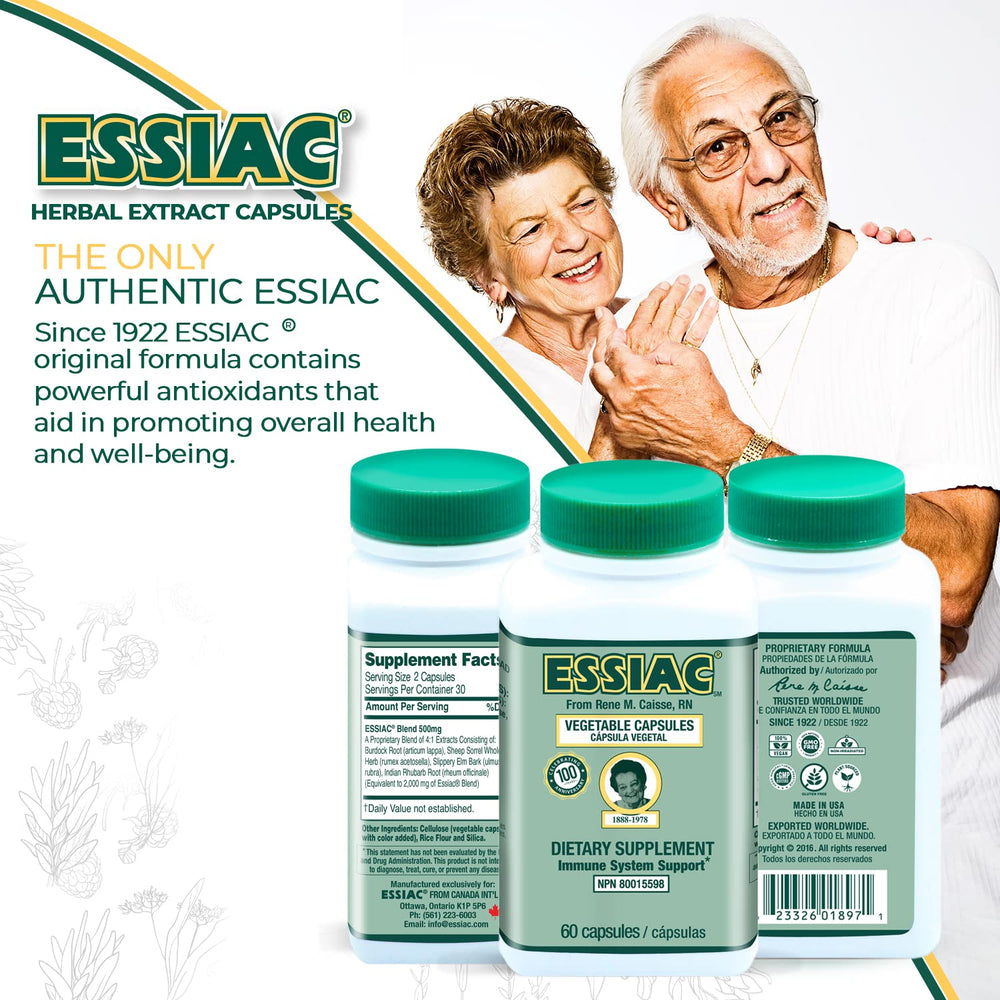 Essiac ingredientes cerca: raíz de bardana y otras hierbas beneficiosas