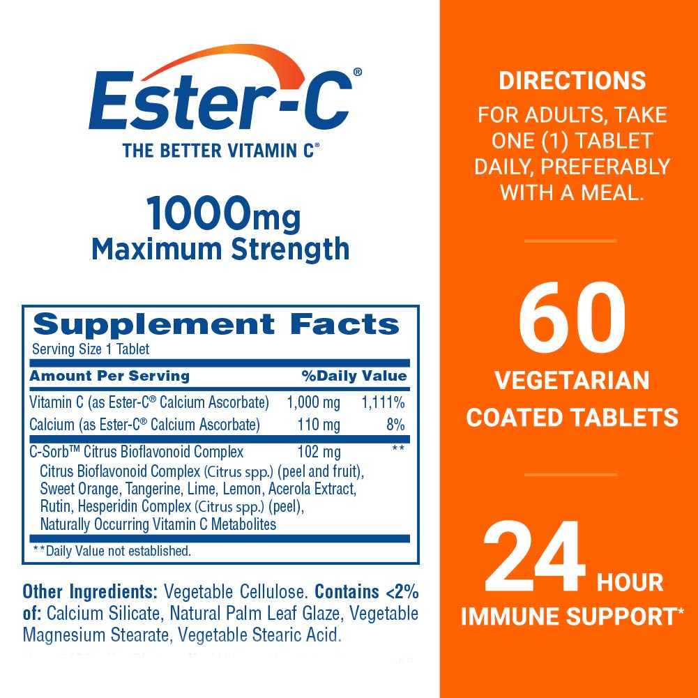 Ester-C tableta recubierta en primer plano, muestra acabado suave y fácil de tragar