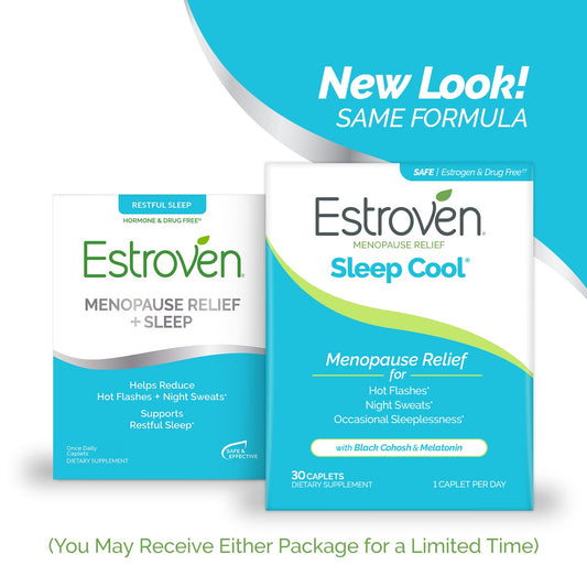 Estroven etiqueta lateral con información y seguridad del producto