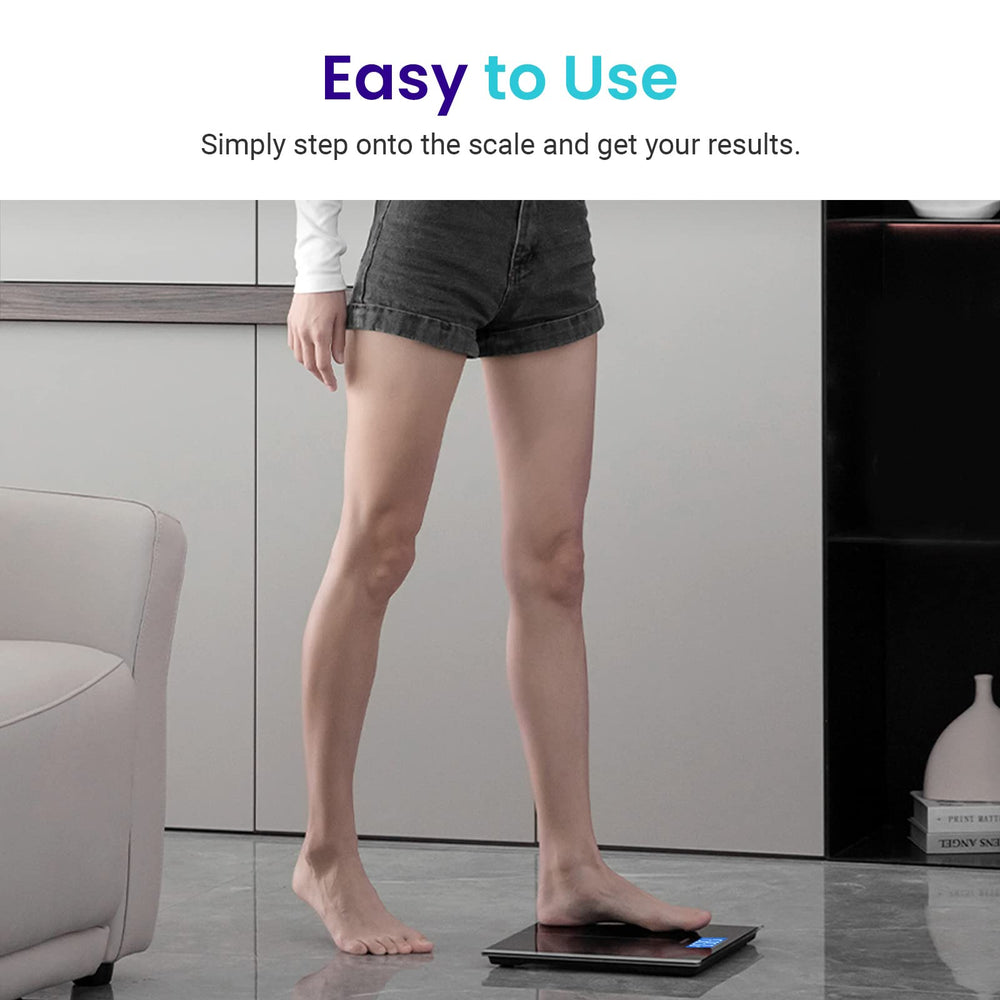Etekcity tamaño real junto a un zapato para mostrar escala
