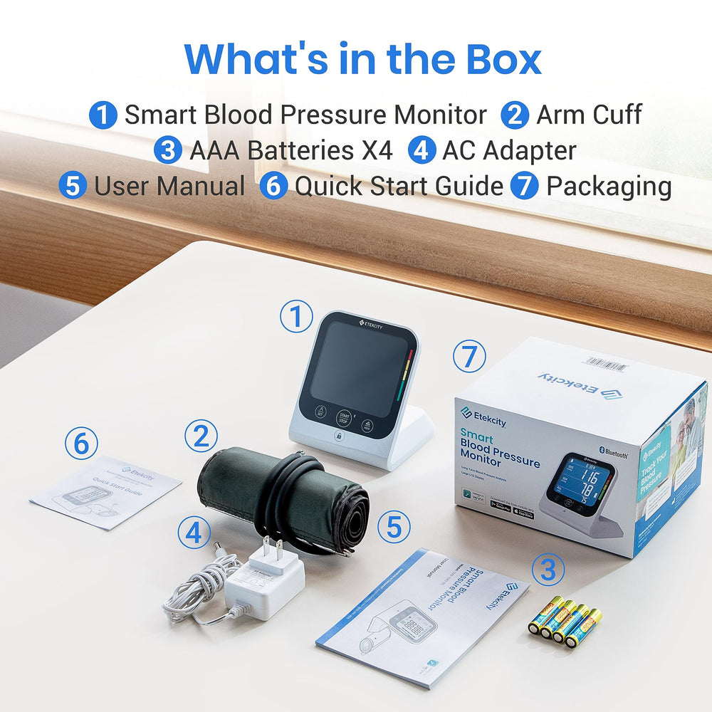 Etekcity empaque con accesorios listos para su uso y almacenamiento