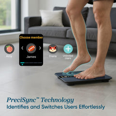 Etekcity etiqueta con iconos Wi‑Fi y Bluetooth, indica conectividad y privacidad