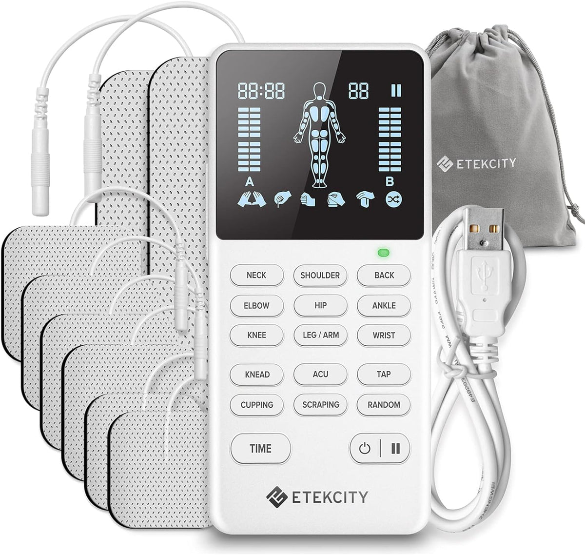 etekcity unidad frontal mostrando botones y diseño portátil para control fácil